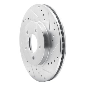Ford Escape Brake Rotor (1) - Front Right - R1 Concepts - Drilled & Slotted - Silver - `05-`12